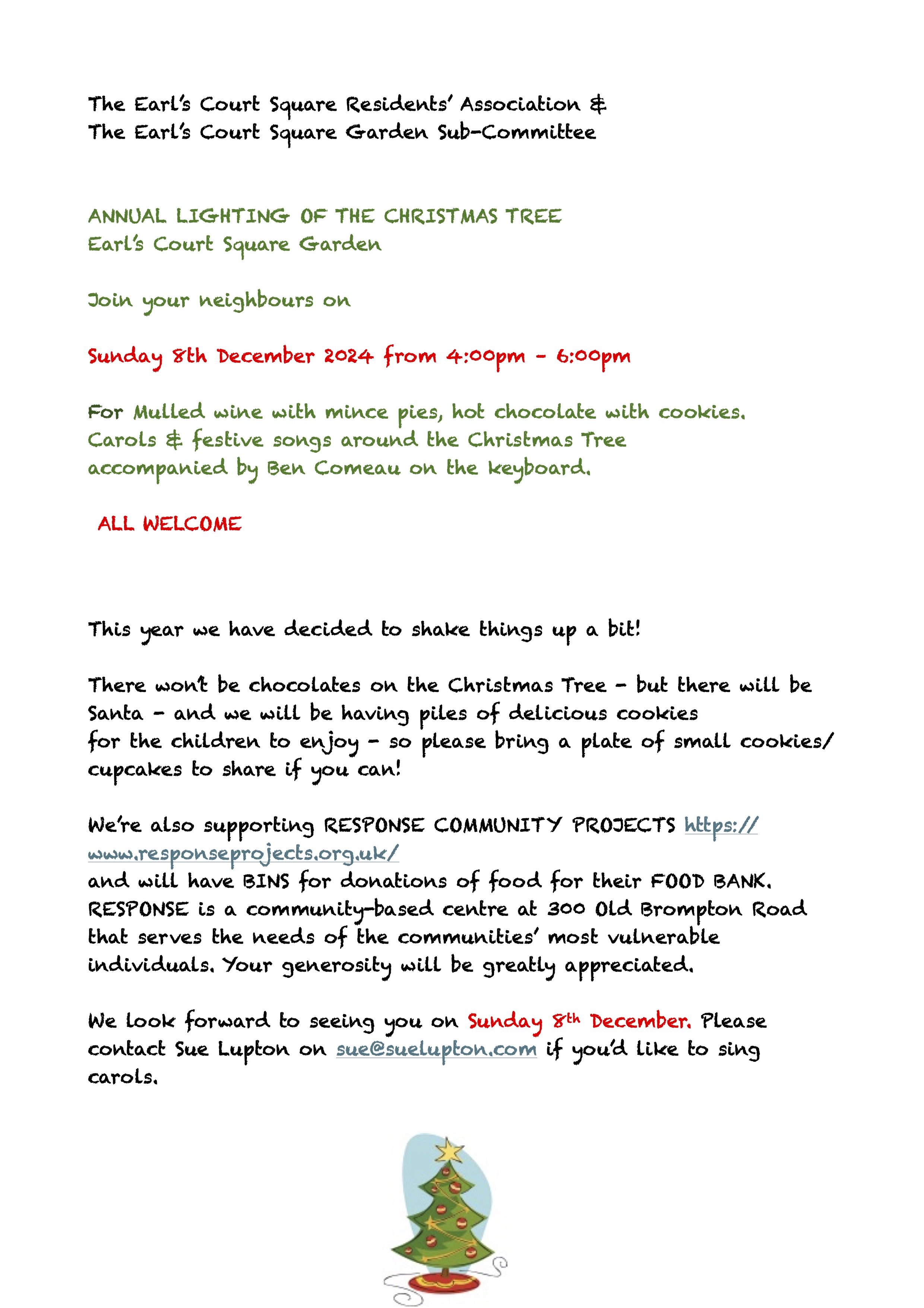 `Christmas Tree lighting poster